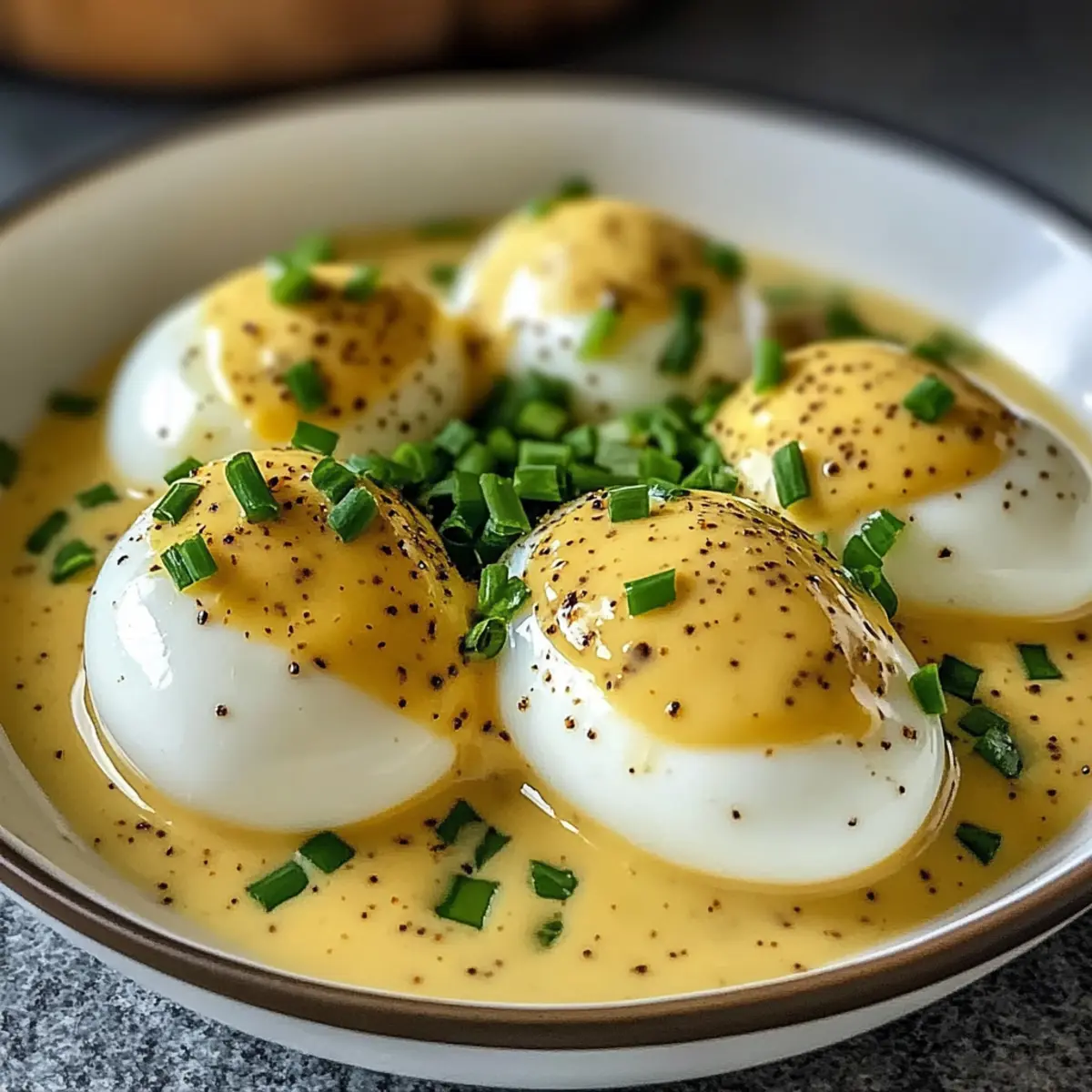 Senfeier – Eier in Senfsoße